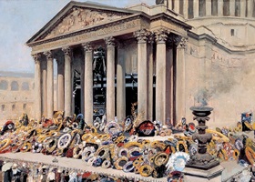 victor hugo tomb in pantheon paris painting